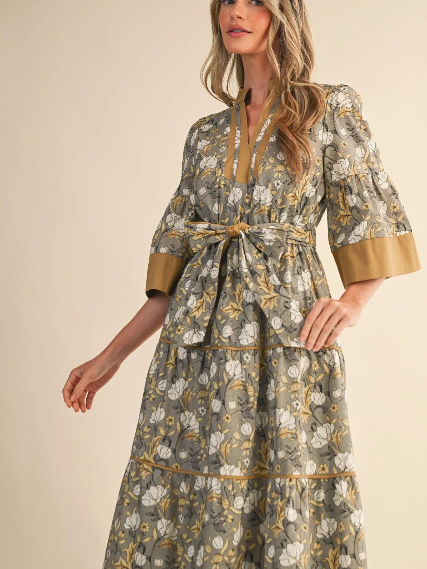 dark grey floral dress Grey Floral Dresses for Women