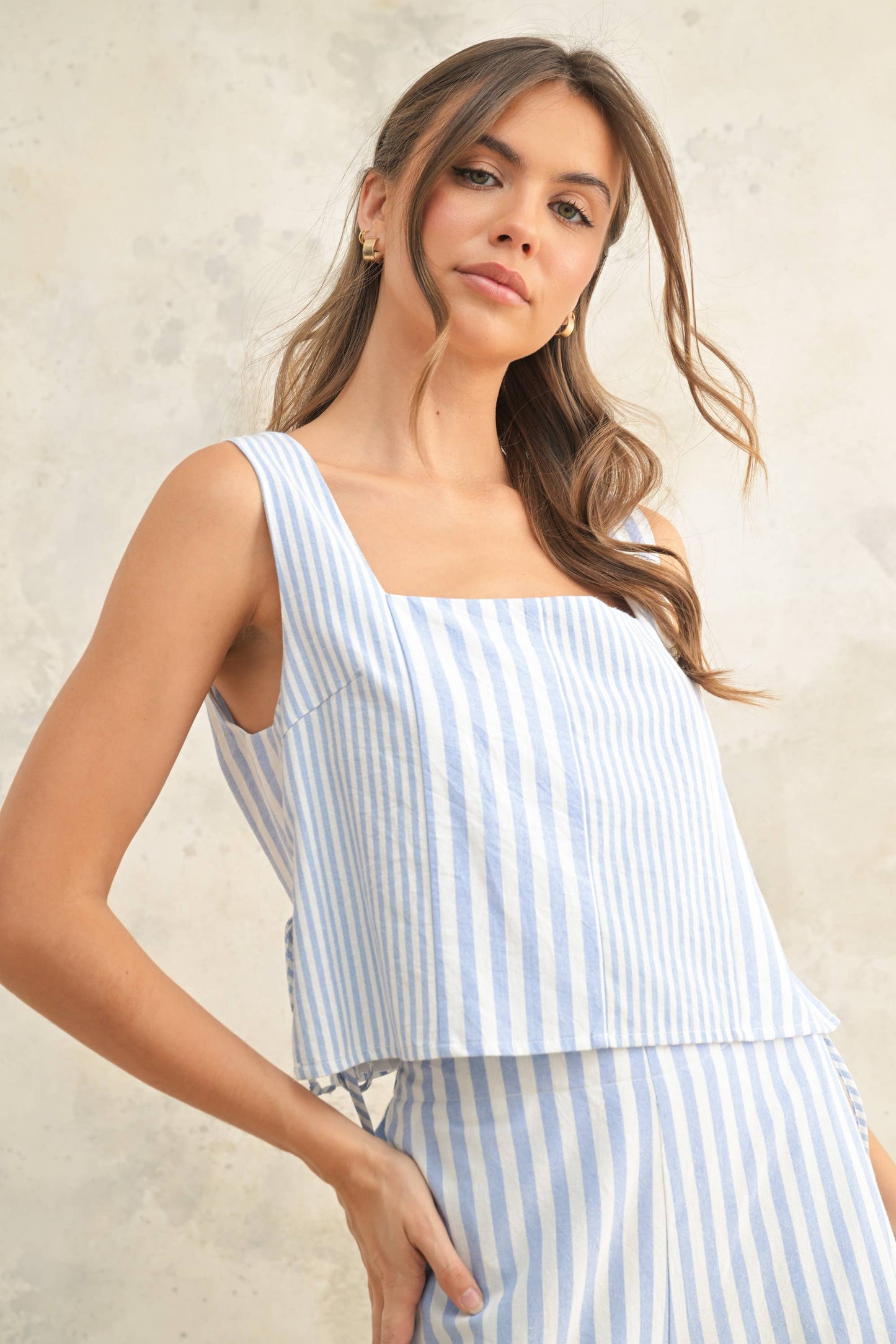 Mixed Stripe Pattern Top