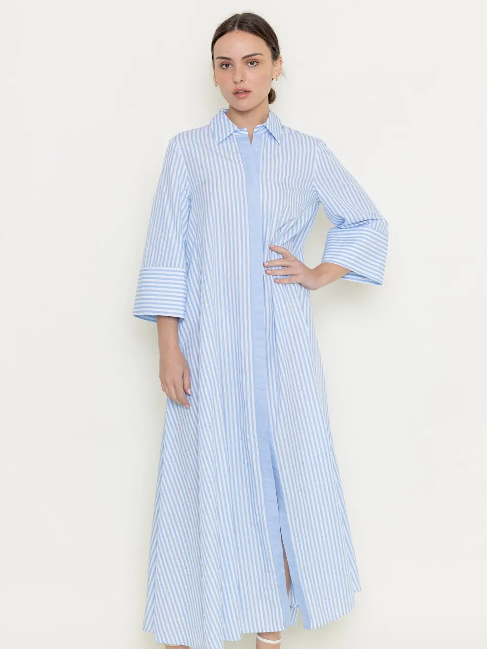 Blue Stripe Maxi Dress