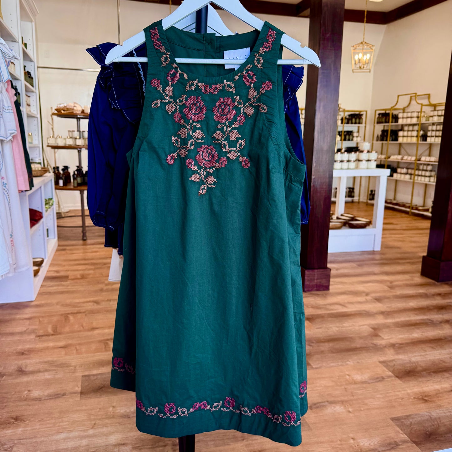 Hunter Green Sleeveless Dress