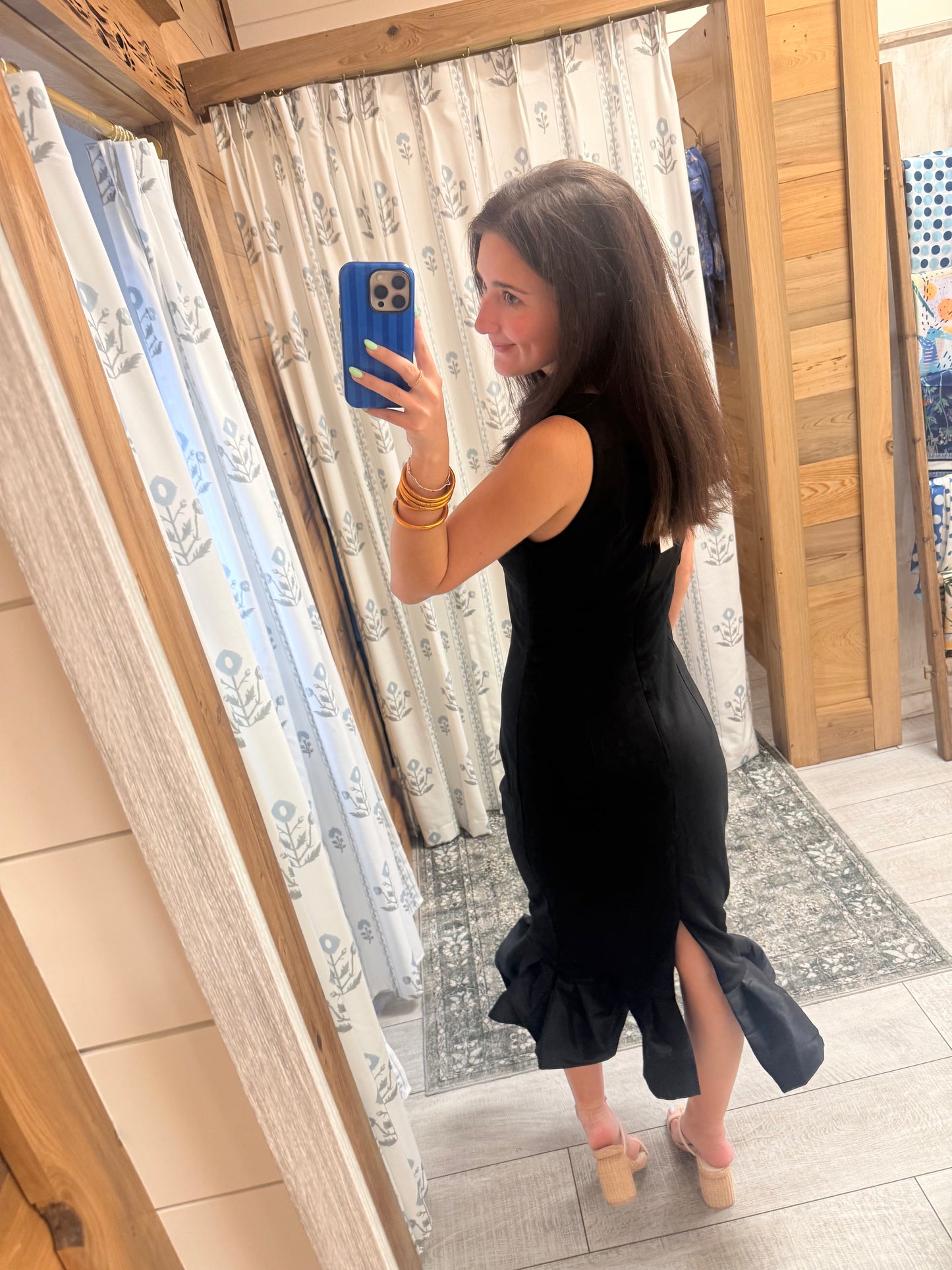 Plunge Midi Dress