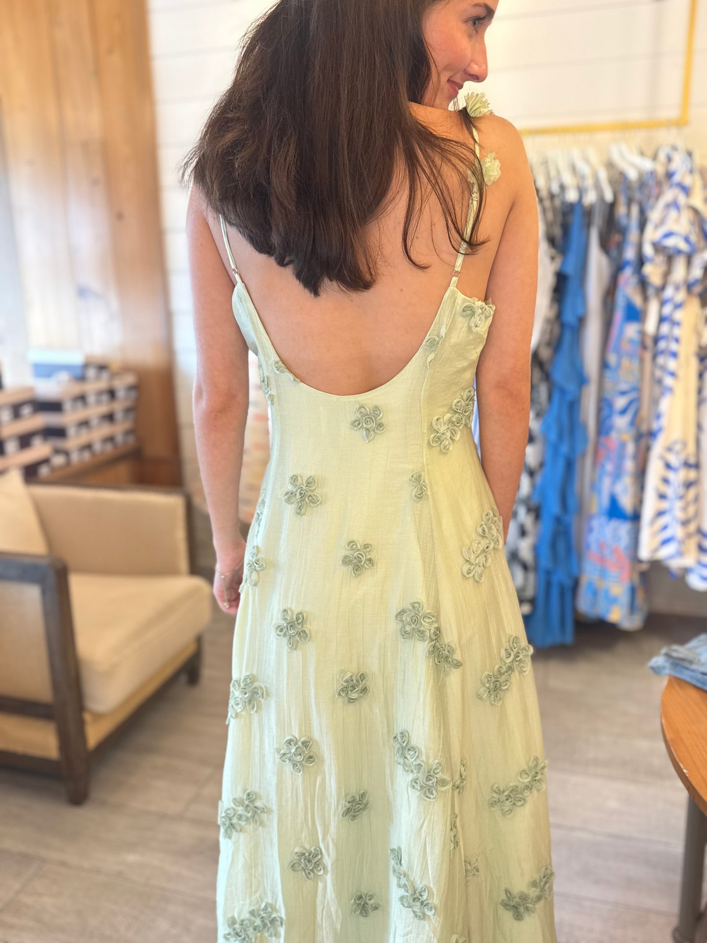 Ansley Shoulder Midi Dress