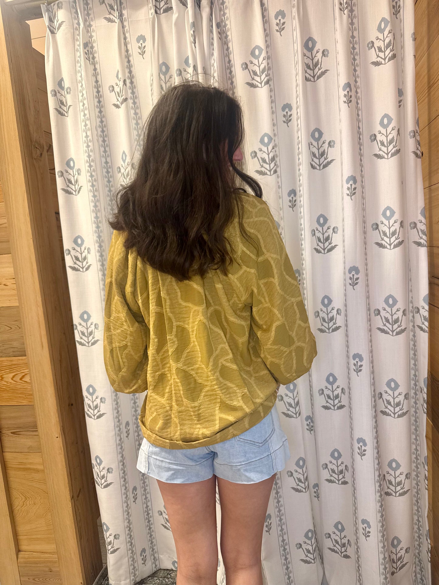 Mustard Floral Top