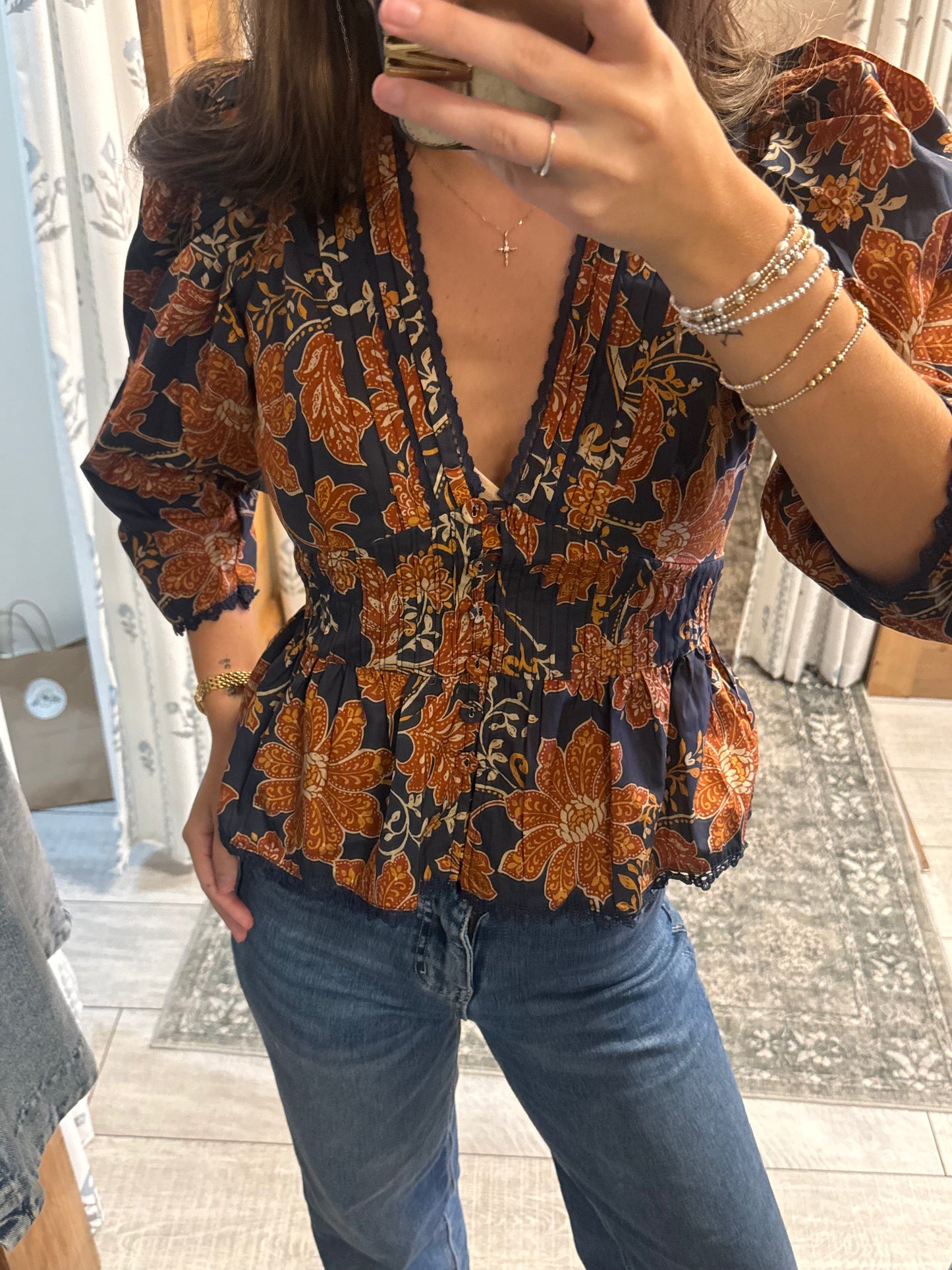 Eden Floral Peplum Blouse