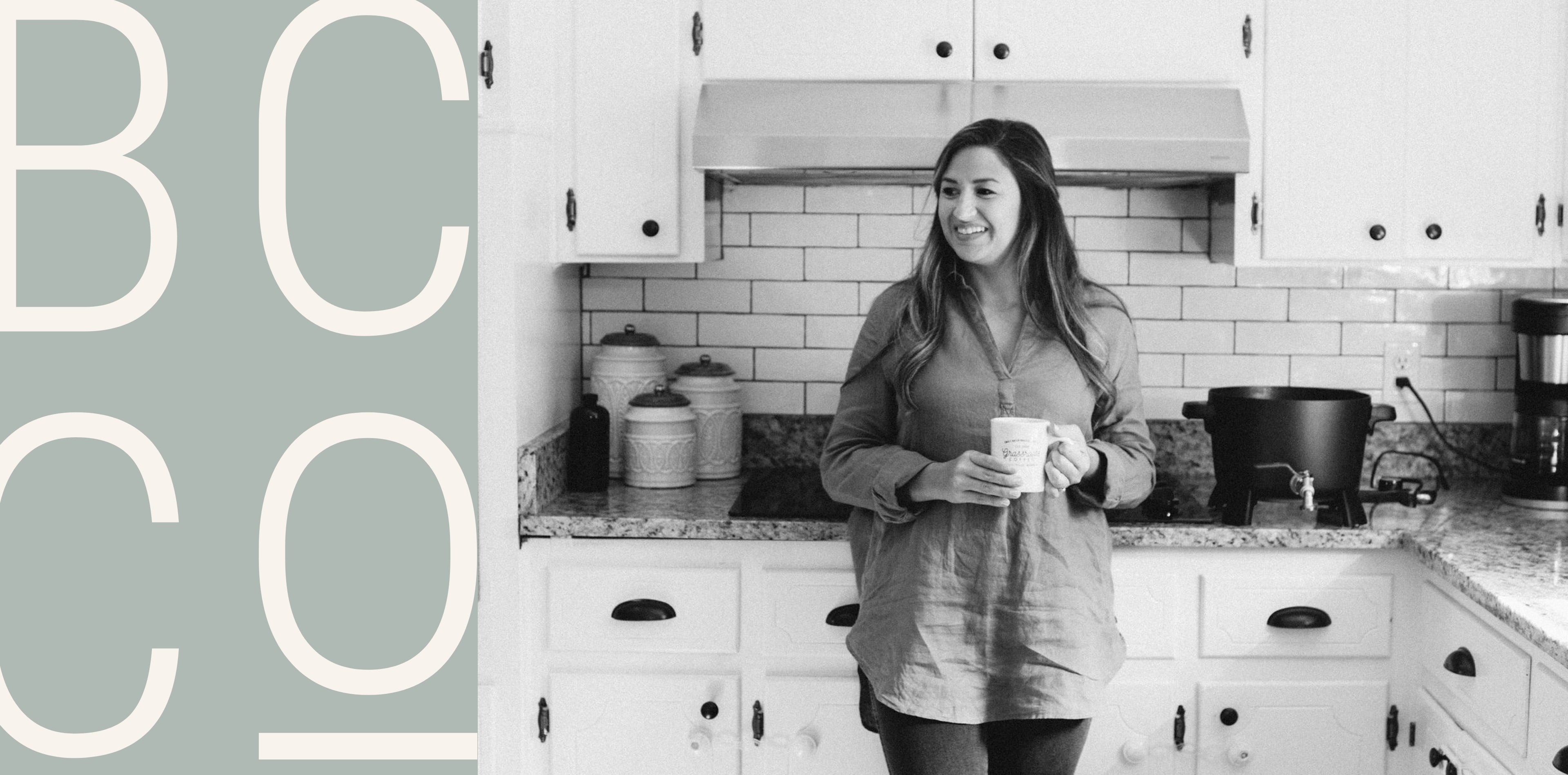 Blake Candle owner in the home kitchen