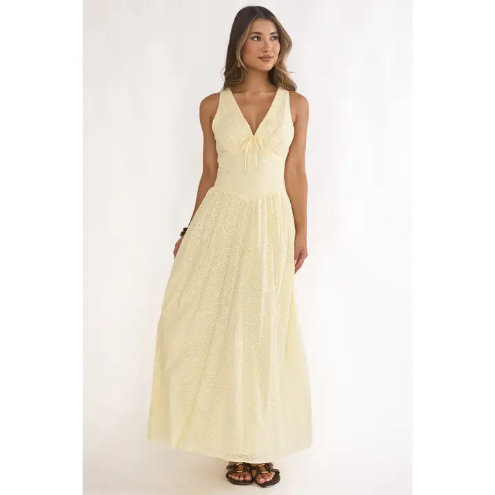 Lemon Eyelid Dress