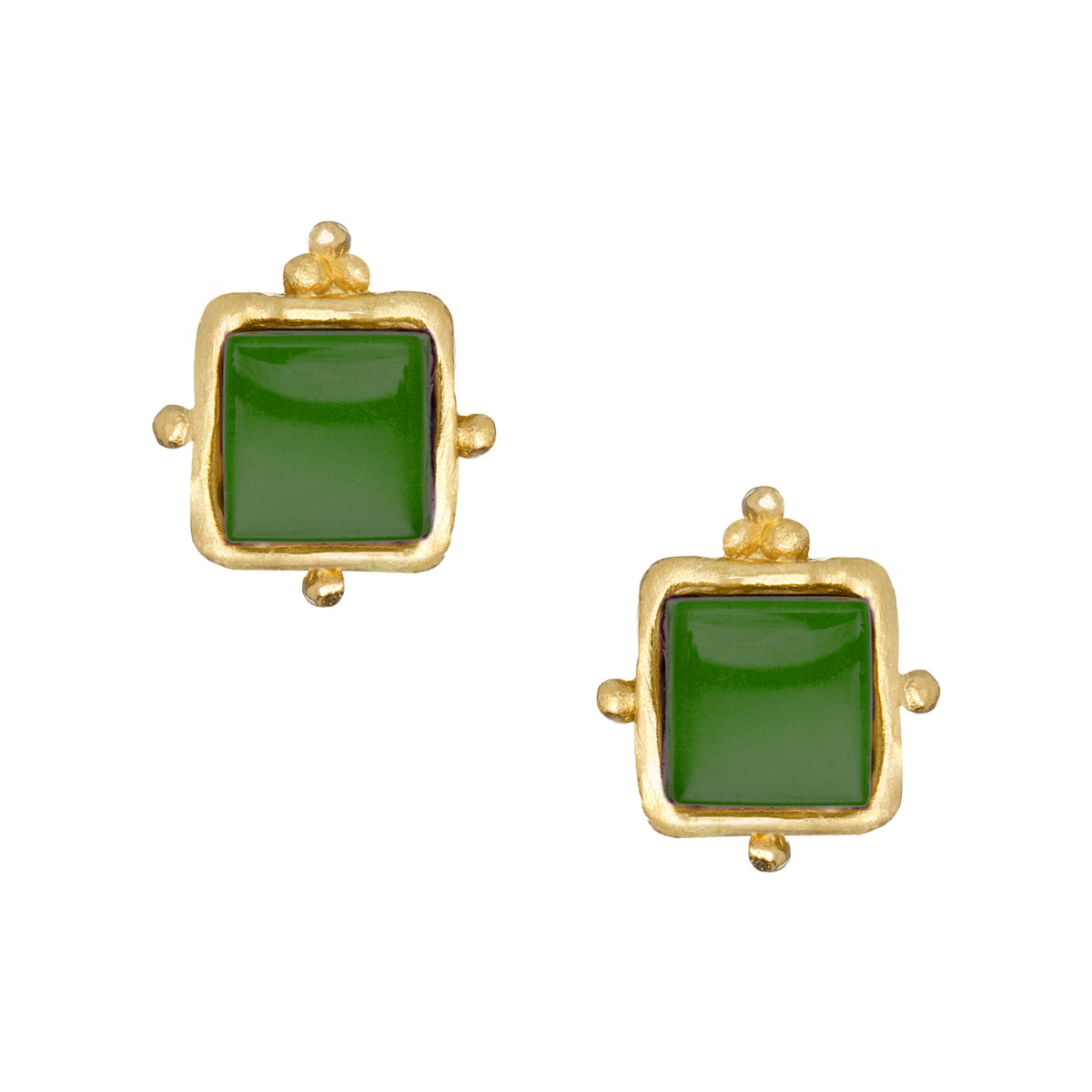 Charlotte Studs- Emerald Green