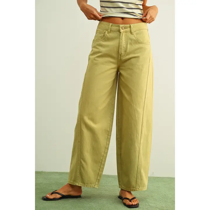 Olive Cotton Trousers