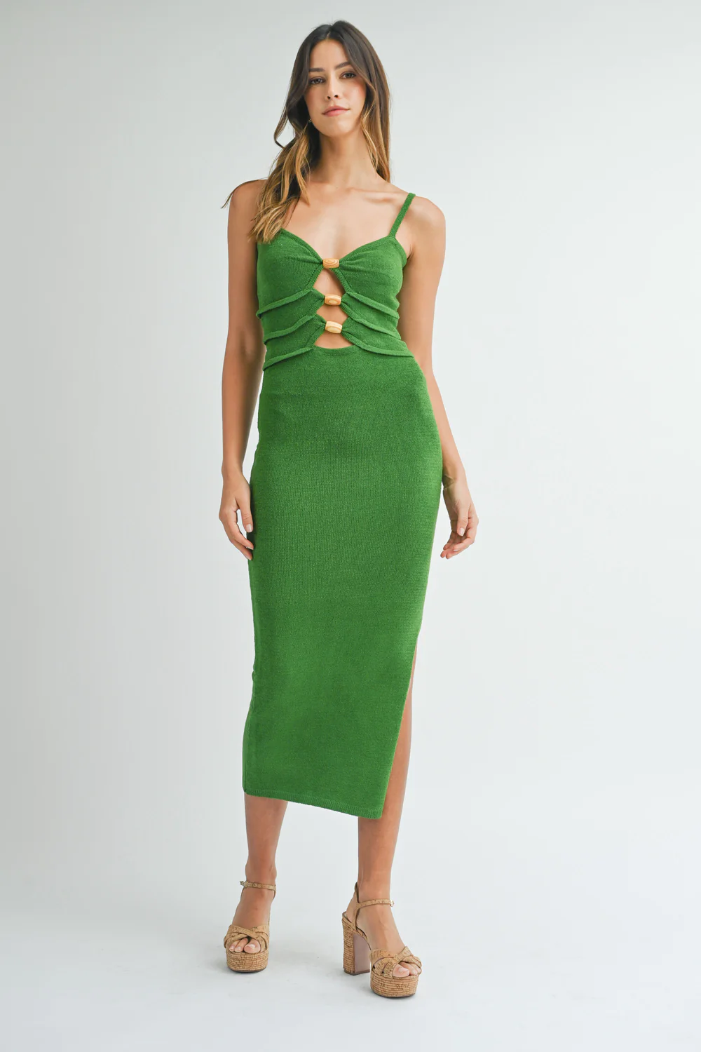 Front Cut Out Knit Dress