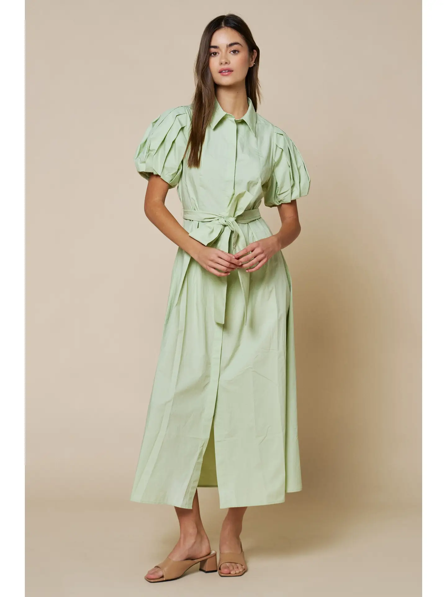 sequined midi dress with belt Tencel Blend Sequins Embroidered Women Midi Dress With Tie String Belt, Ivory / XXS