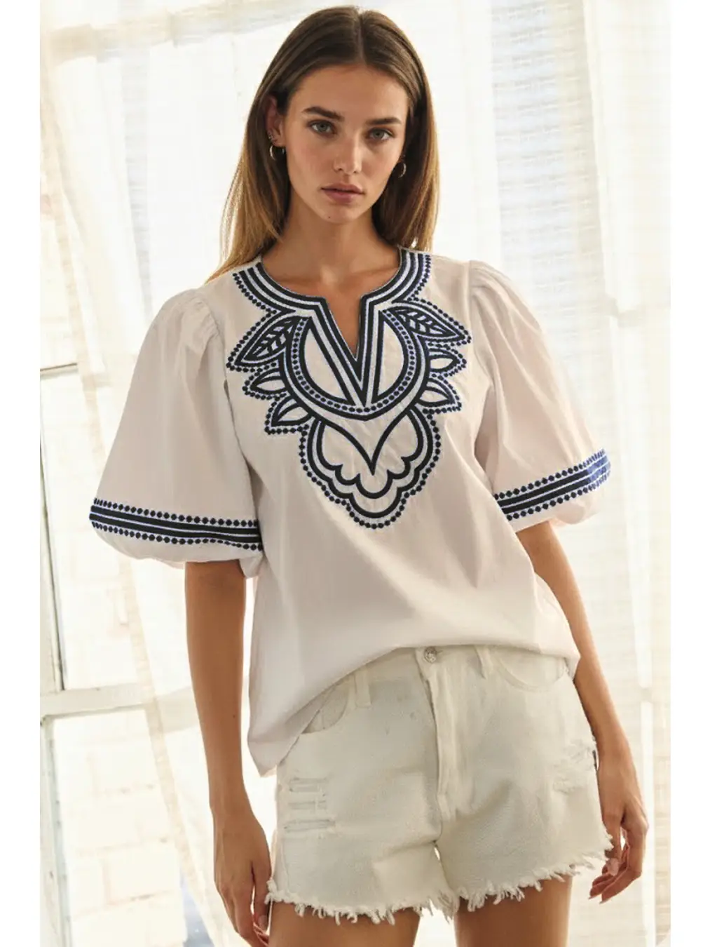 Cotton Poplin Top