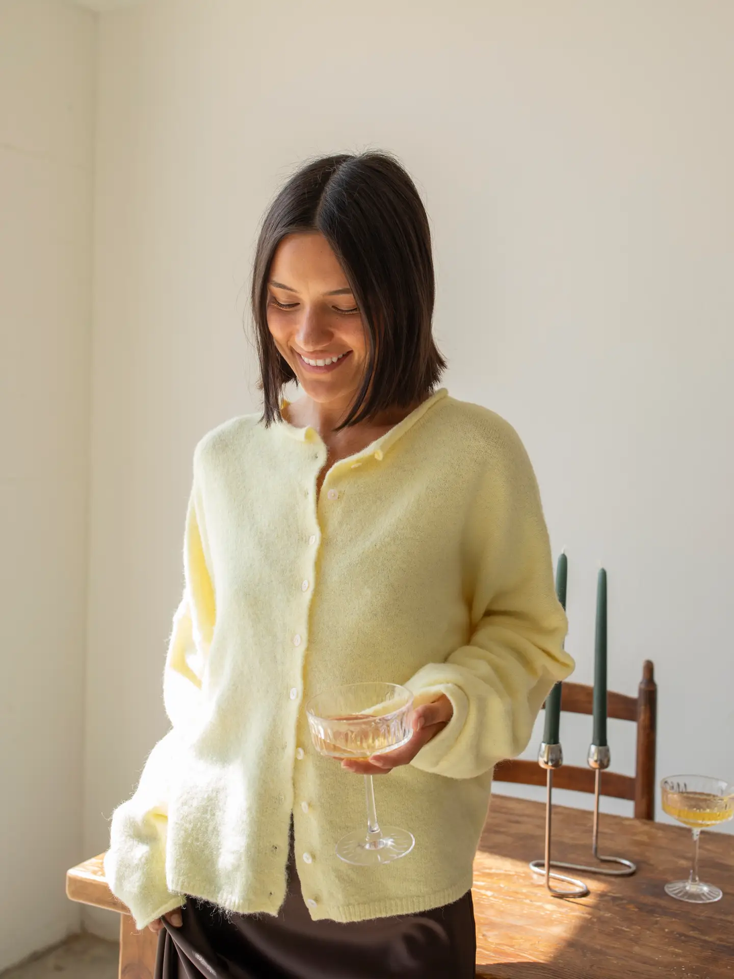 Button Down Cardigan-Butter Cream