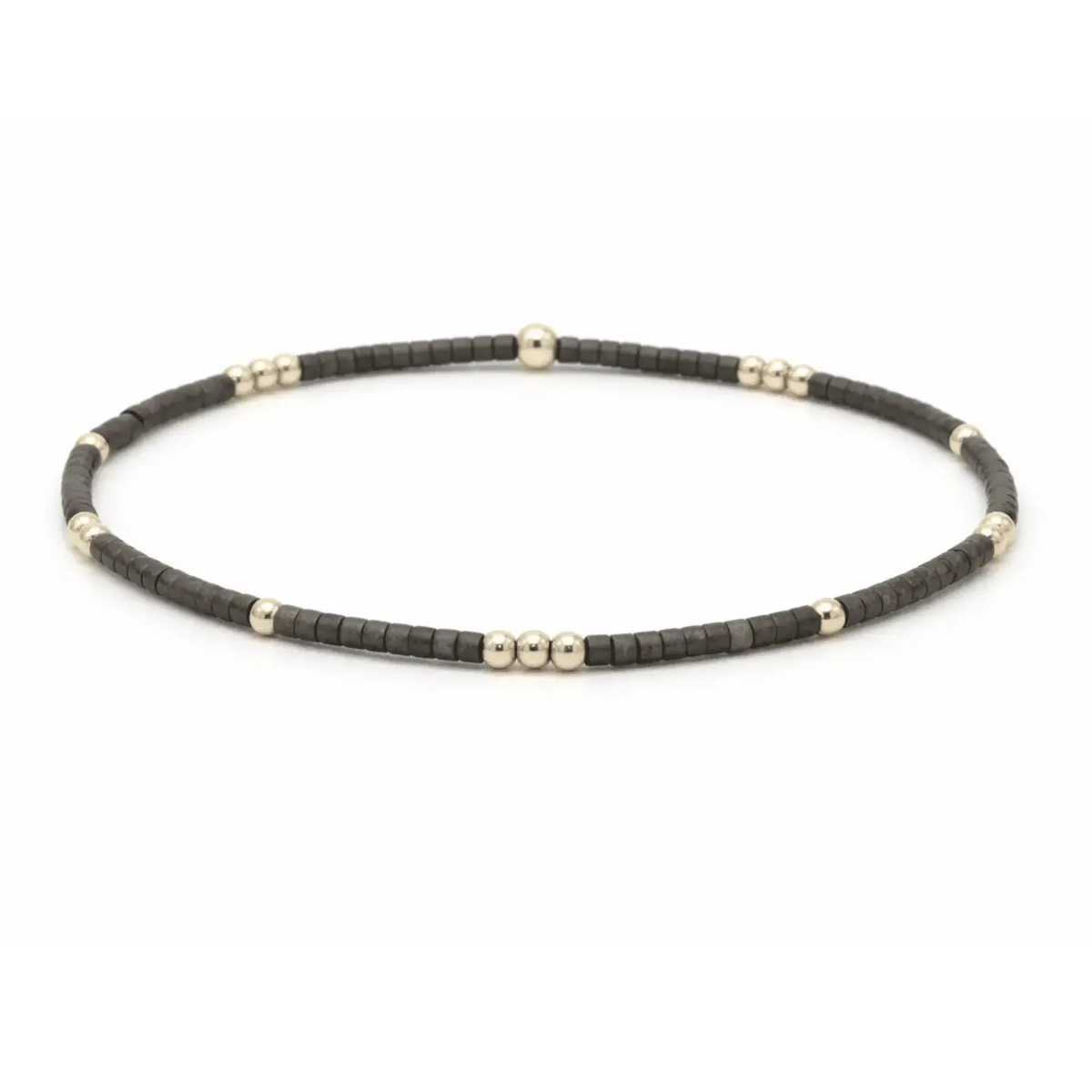 Newport Graphite + Gold Filled Waterproof Bracelet