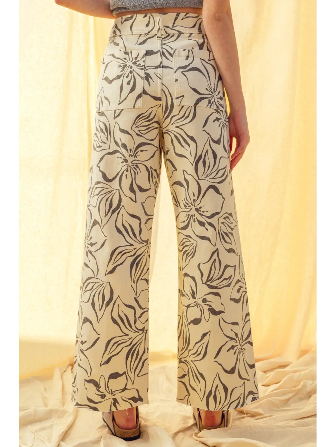 Floral Print Stretch Pants