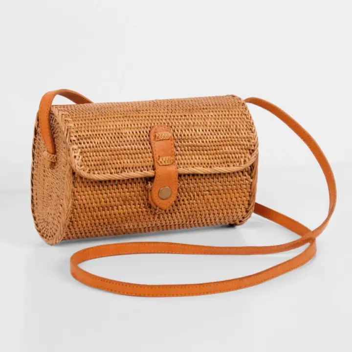 Rattan Purse Wallet Clutch
