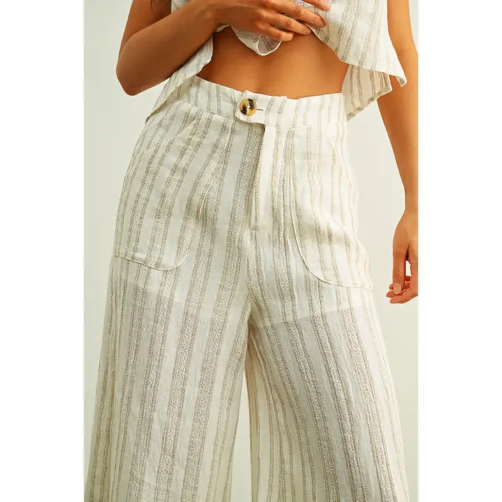 Jacquard Linen Pants