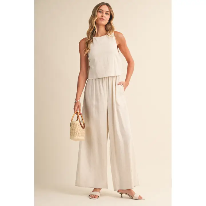Sleeveless Linen Jumpsuit