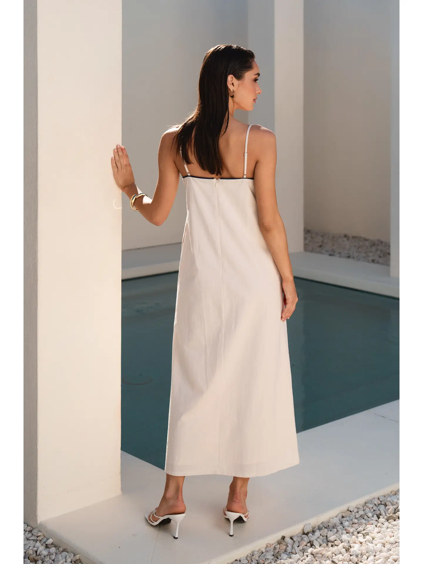 Embroidered Strap Maxi Dress