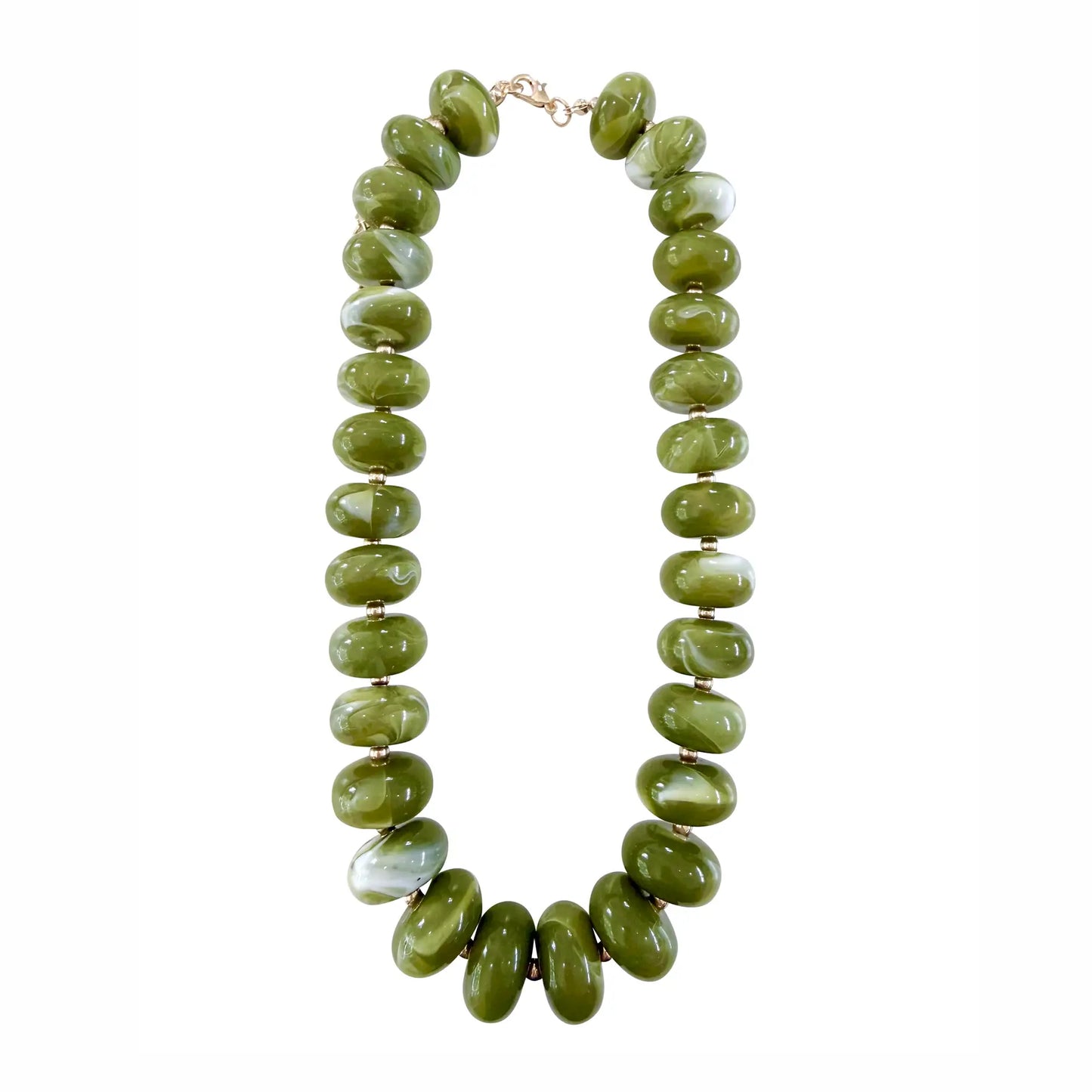 Liberty Chunky Beaded Necklace- Light Green