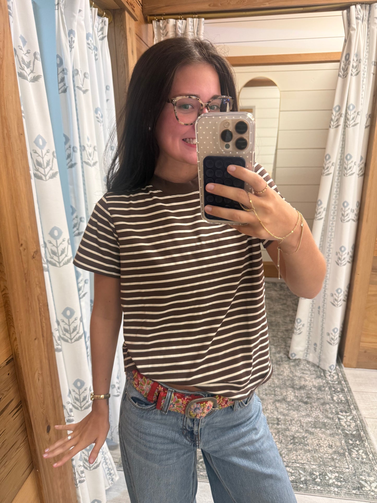 Brown Stripe Short