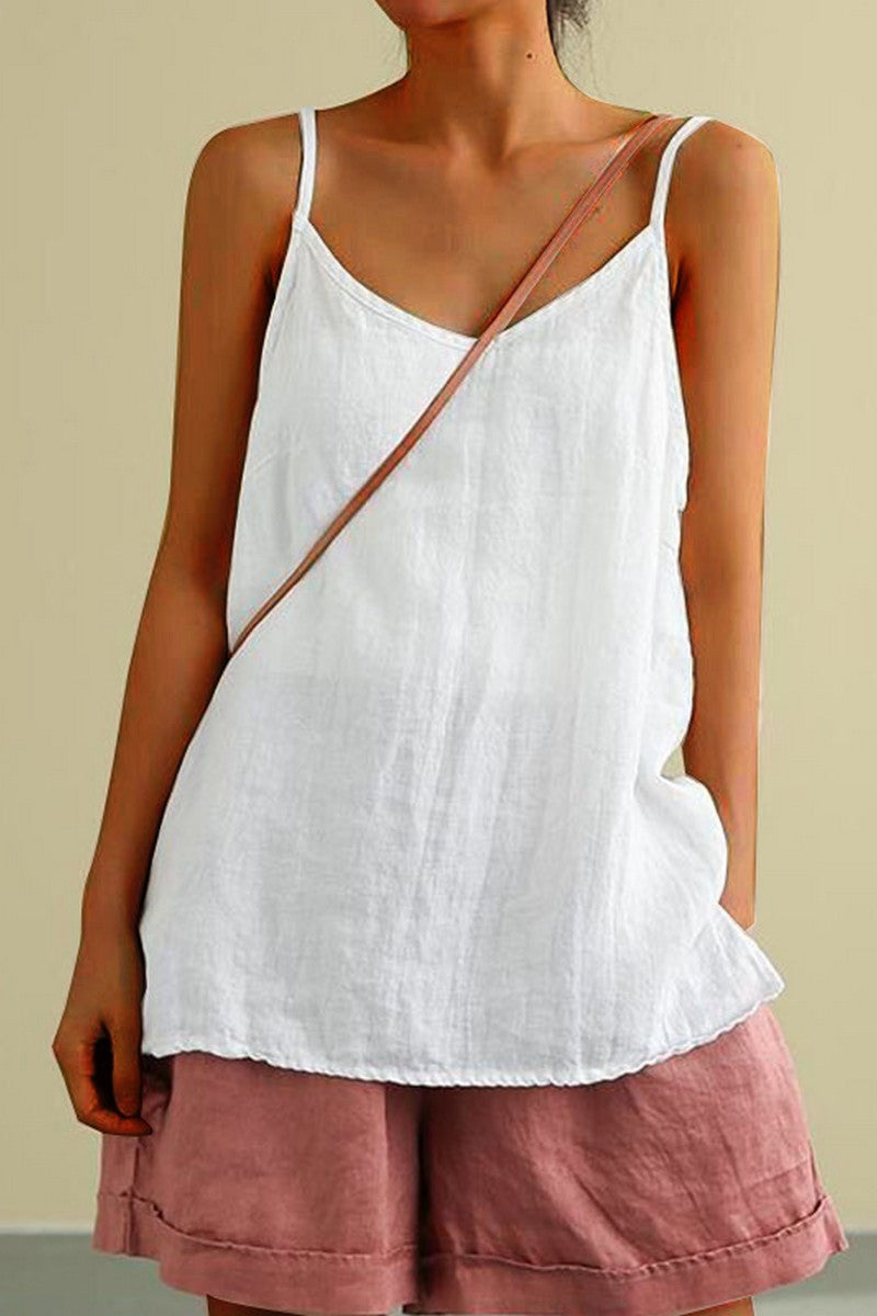 White Sleeveless Top