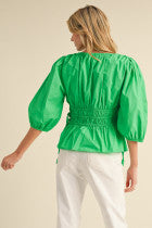 V-Neck Top Green