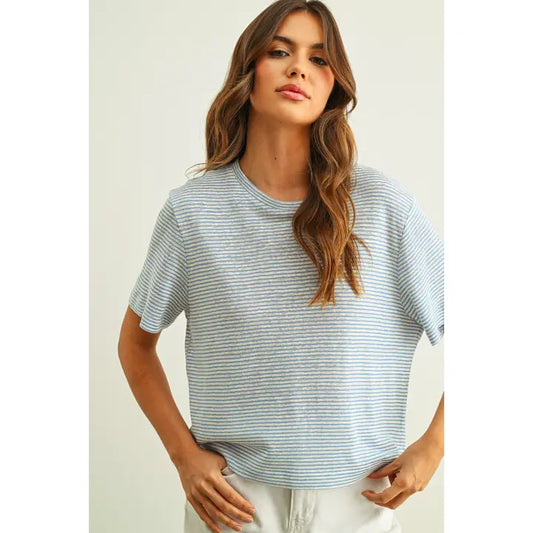 Blue Stripe Top