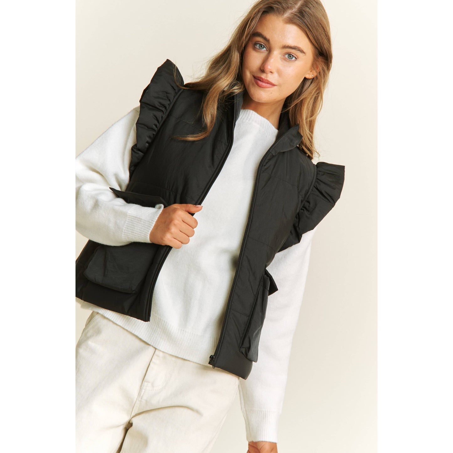 Puff Zip Up Vest Jacket