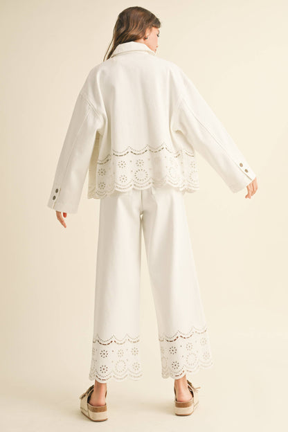 Embroidery Bottom Pants