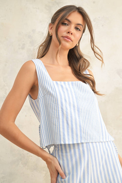 Mixed Stripe Pattern Top