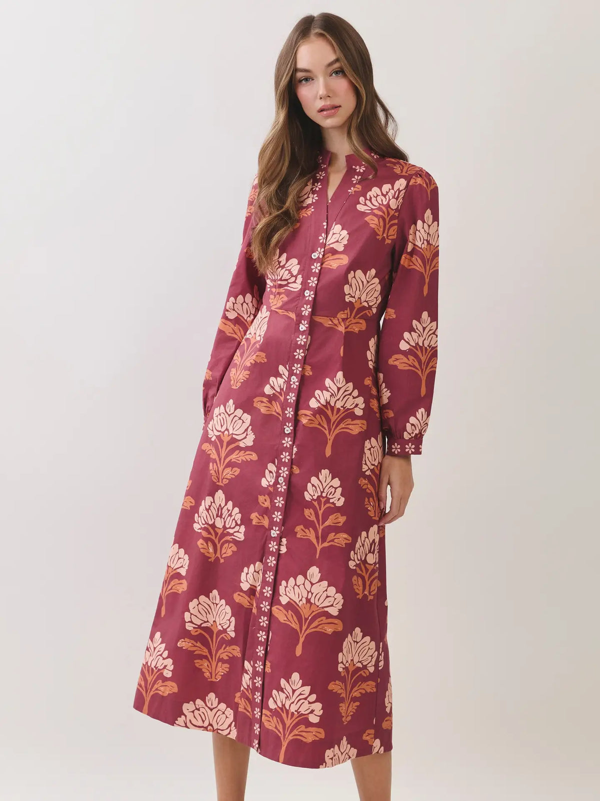 Burgundy Midi Dress