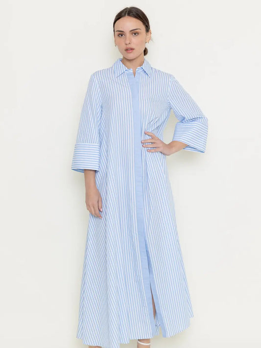 Blue Stripe Maxi Dress