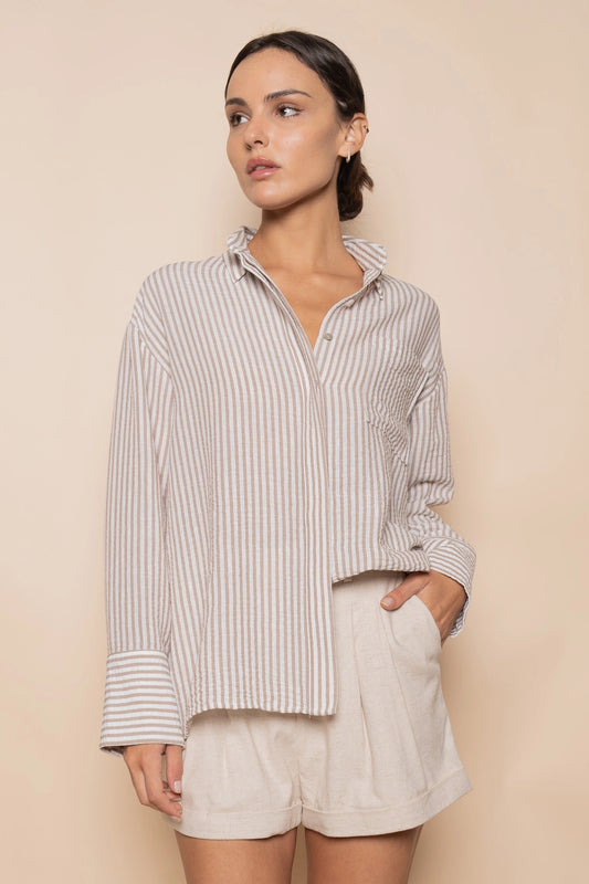 Brown Stripe top