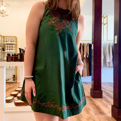 Hunter Green Sleeveless Dress