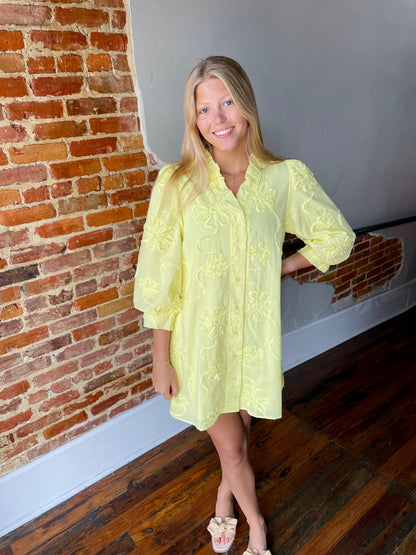Yellow Floral Dress