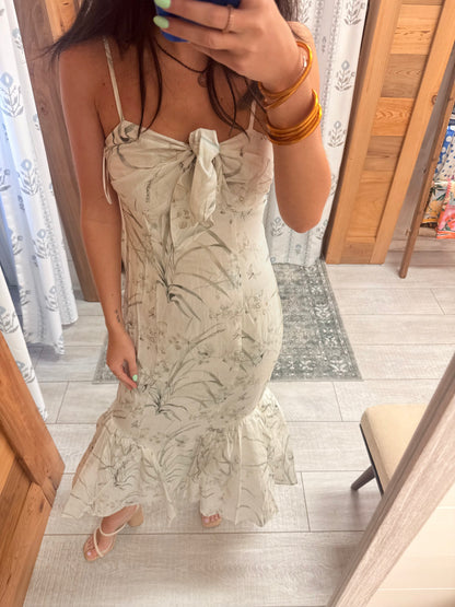 Front Tie Flare Dress