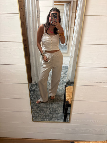 Linen Wide Leg Pants