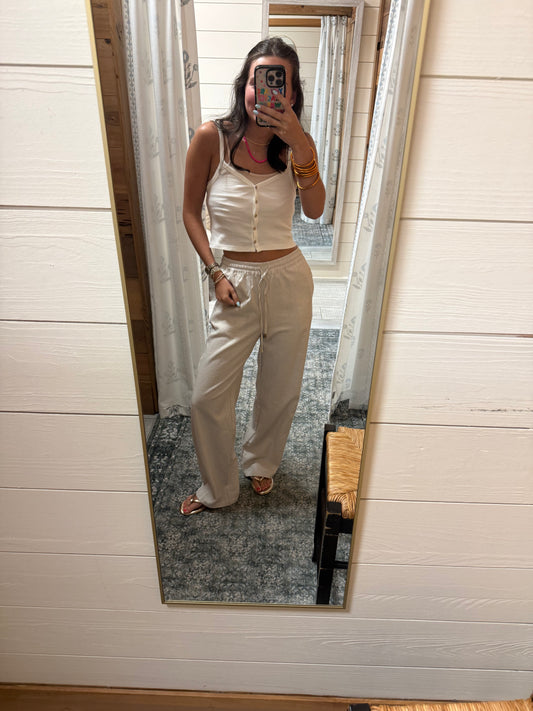 Linen Wide Leg Pants