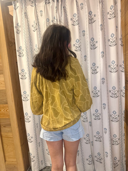 Mustard Floral Top