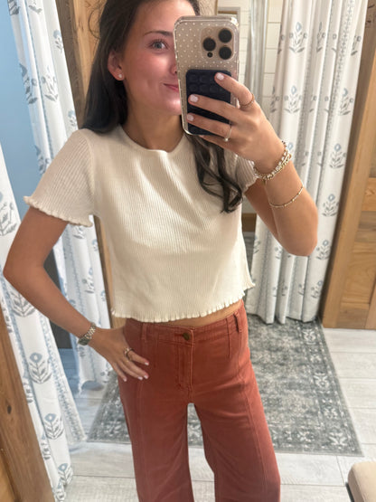 Cream Bubble Hem
