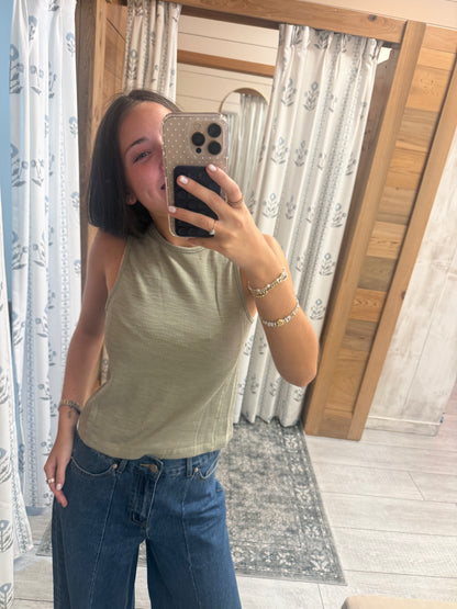 Rib Sleeveless Top