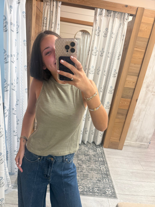 Rib Sleeveless Top