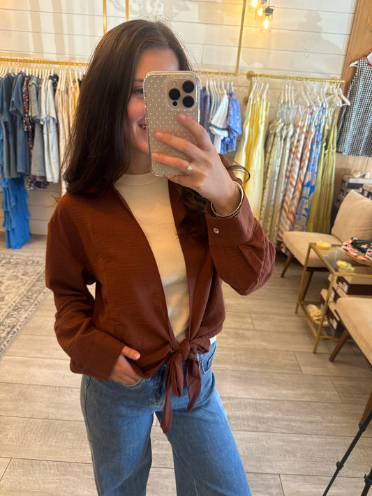 Autumn Tie Top