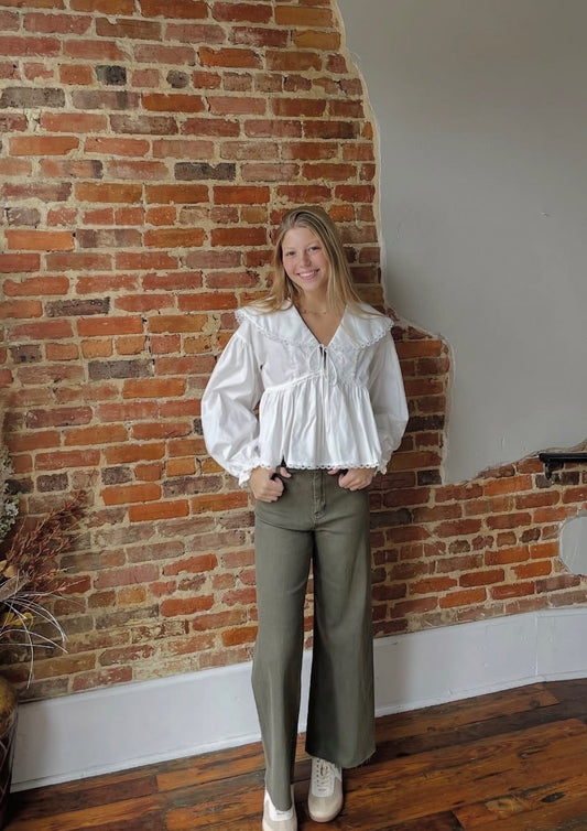 Lace Trim Blouse