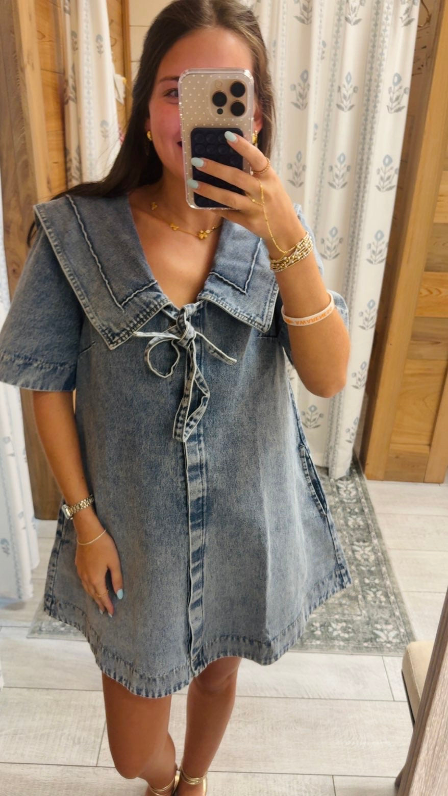 Freya Denim Dress Collared