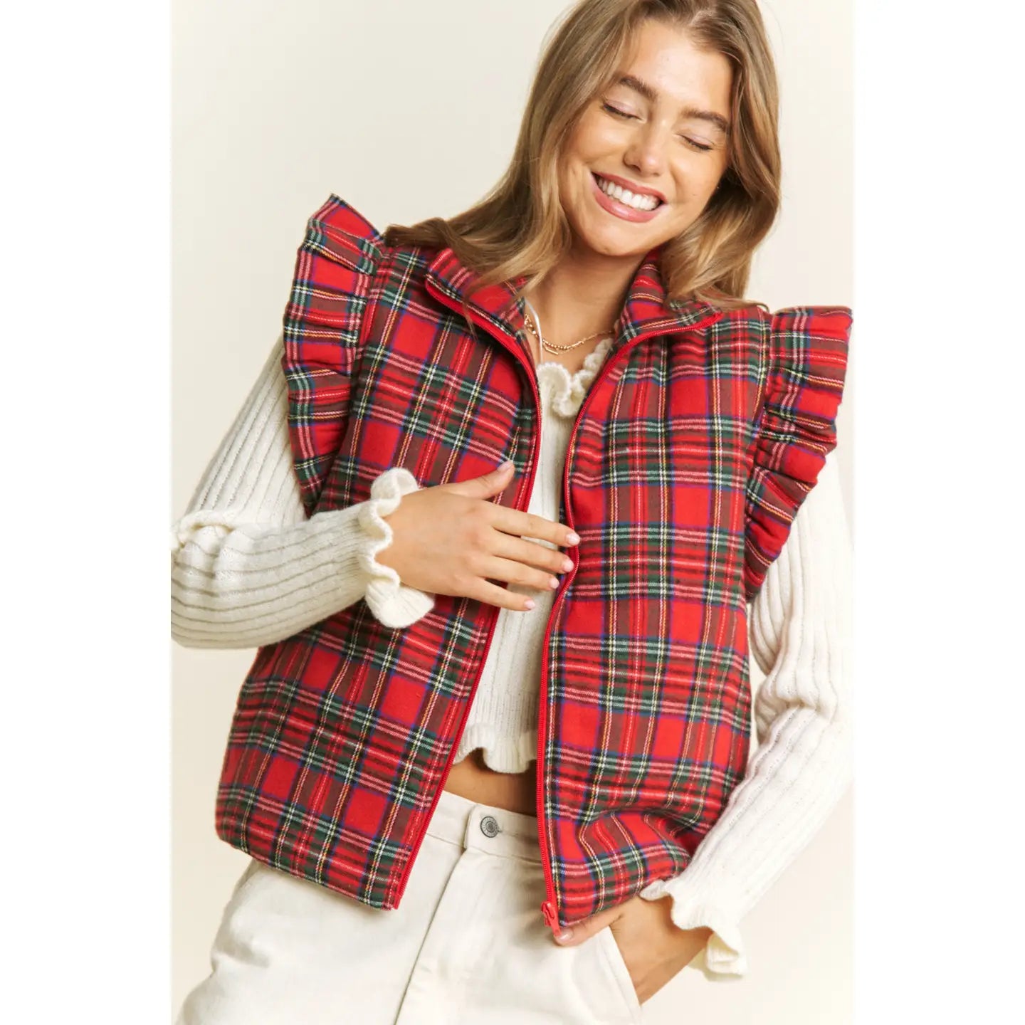 Plaid Vest