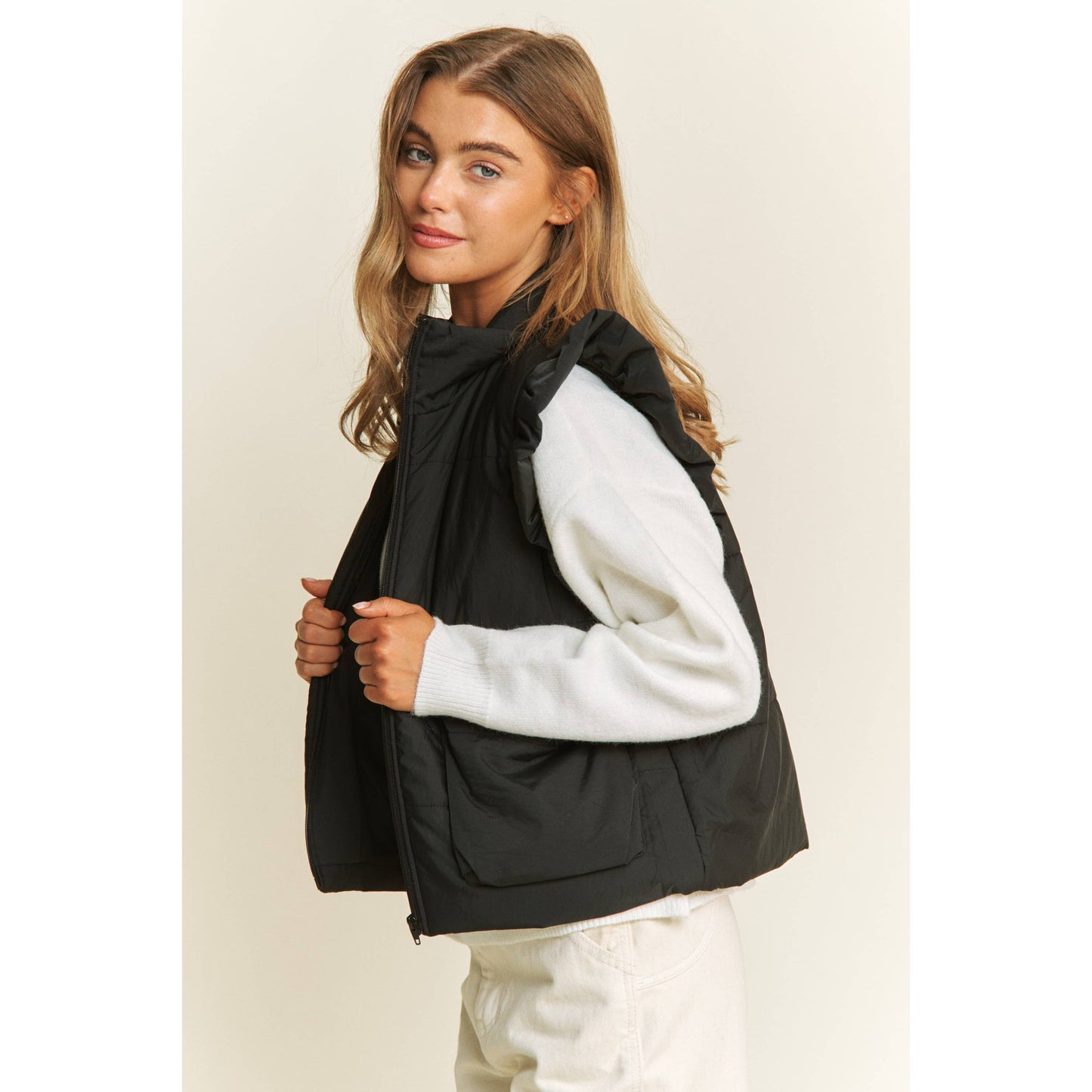 Puff Zip Up Vest Jacket