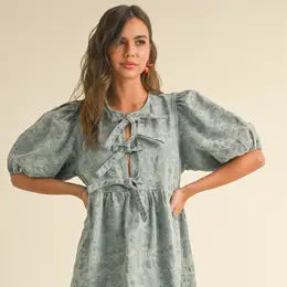 Denim Bow Dress