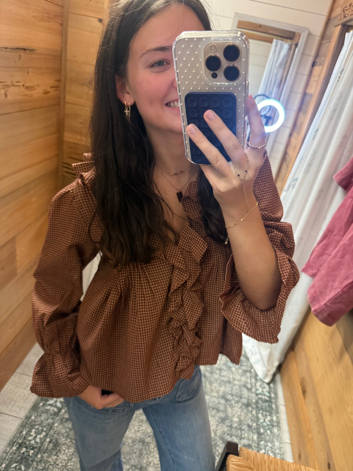Ginna Gingham Top