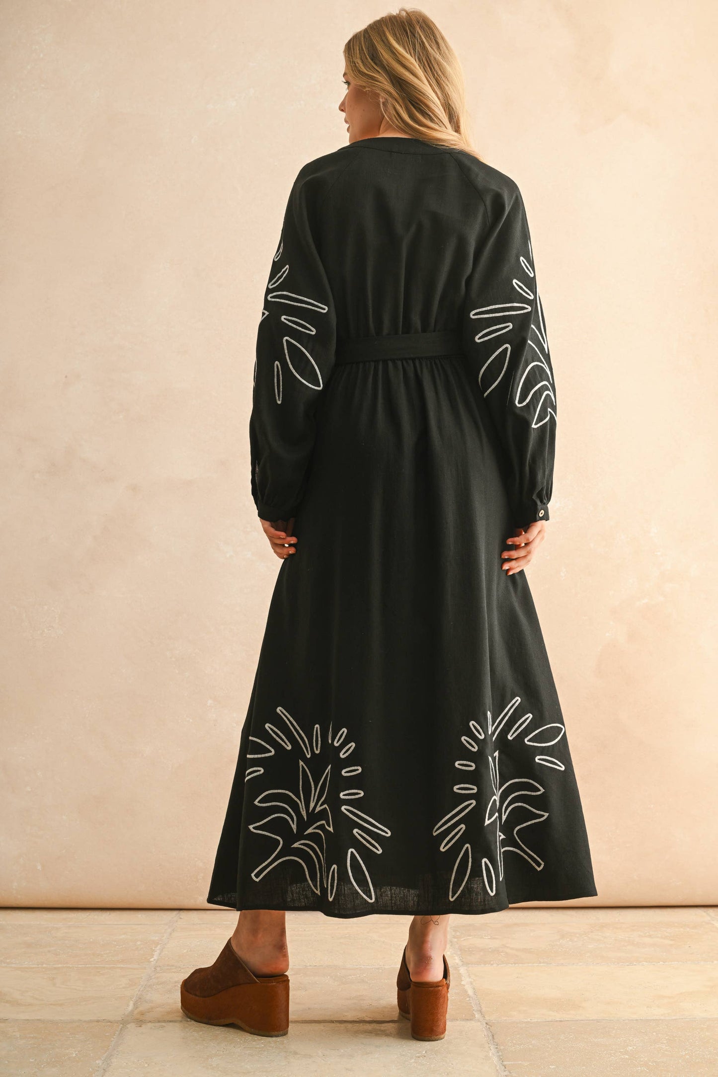 Patch Detail Long Dress